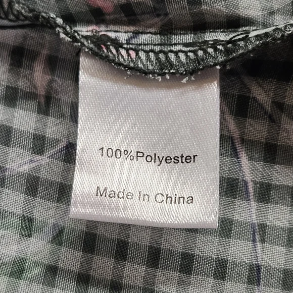 Tuckernuck Bouvier Blouse In Jaguar Garden Green And Pink Size Small - Picture 6 of 8